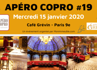 Apéro Copro #19 : avez-vous réservé votre place pour notre soirée du 15 janvier ? Apéro Copro #19