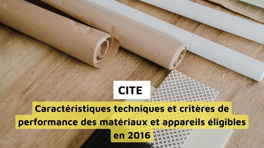 Un arrêté modifie et complète les matériaux ou appareils éligibles au CITE